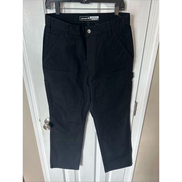 Carhartt 21' Double Knee Denim Pants Black Relaxed Fit Size 31x30 nwt - Picture 1 of 6